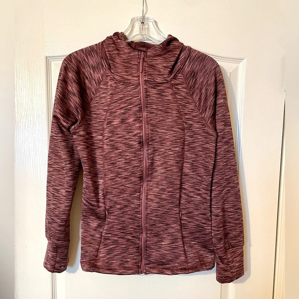 Spyder Active Women's Plum Tech Fleece Hoodie Jacket Size M Active Workout Gym